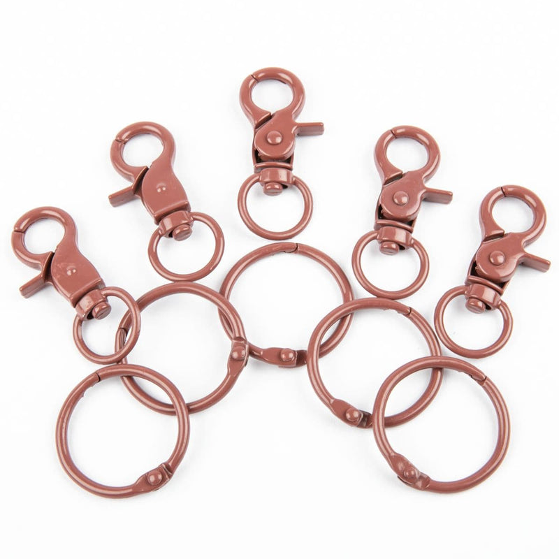 White Smoke LBB Resin Accessory- Lobster Clasp Keyring With Hook 5 pack Brown Modelling and Casting Tools and Accessories