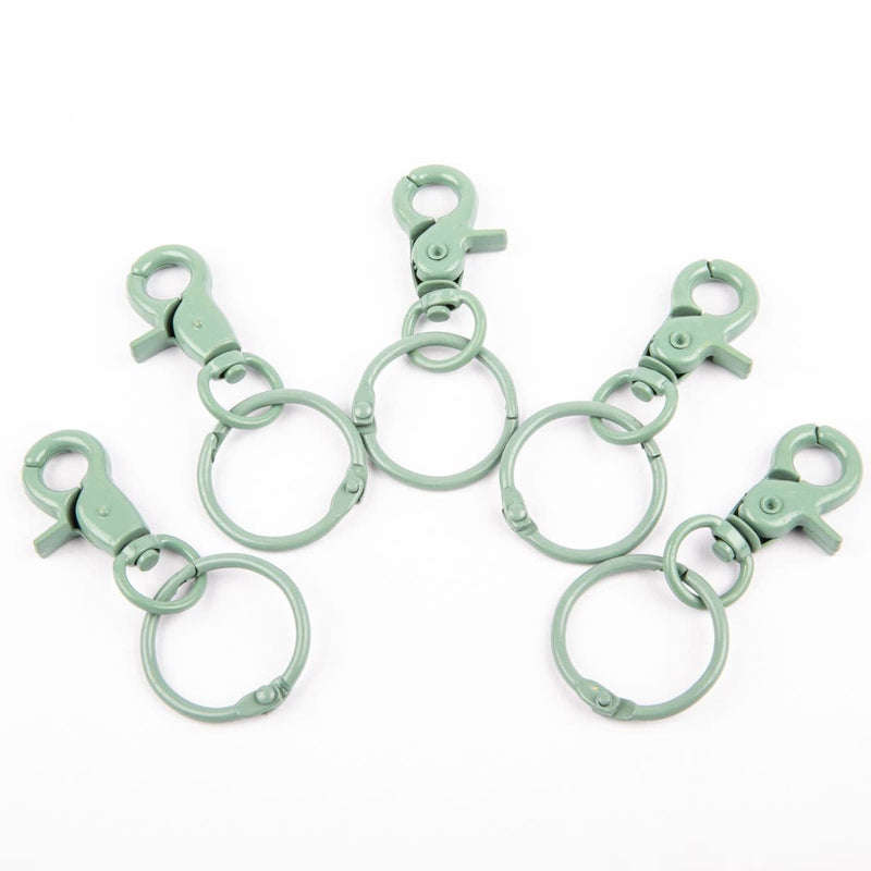 Lavender LBB Resin Accessory- Lobster Clasp Keyring With Hook 5 pack Sage Green Modelling and Casting Tools and Accessories