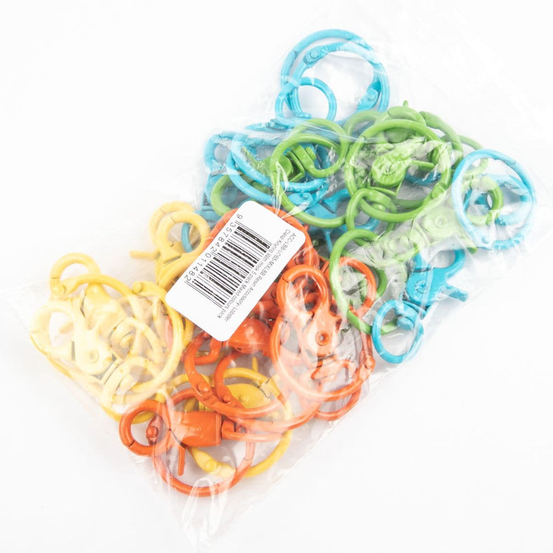 White Smoke LBB Resin Accessory- Lobster Clasp Keyring With Hook 5 pack Mixed colours pack of 20 Modelling and Casting Tools and Accessories