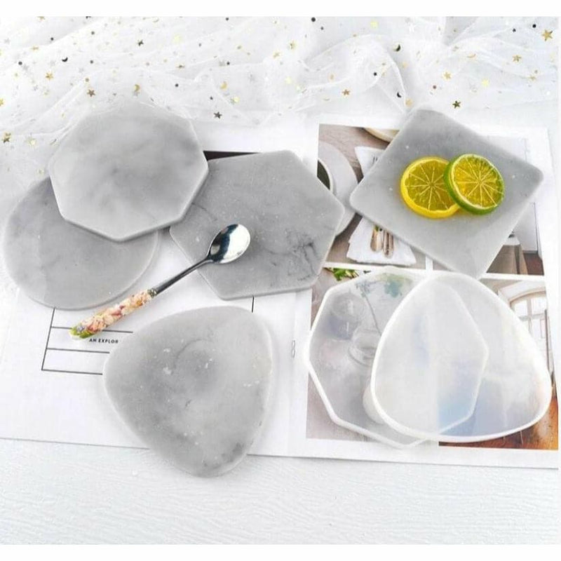 Light Gray Resin Mould   Coaster Mould-Square Resin Craft Moulds