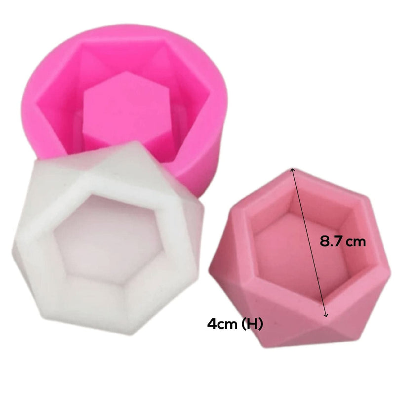 Pale Violet Red Resin Mould   Hexagon Trinket Bowl Resin Craft Moulds