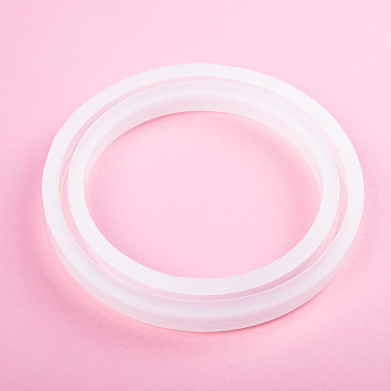 Misty Rose Resin Mould   Silicone Jewellery Mould - Round Bracelet Mould 80mm diameter Resin Craft Moulds