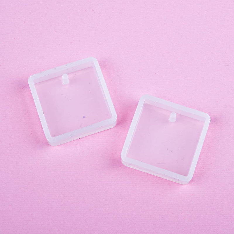 Thistle Resin Mould   Silicone Jewellery Mould - Square Earring Moulds (Set of 2) Resin Craft Moulds