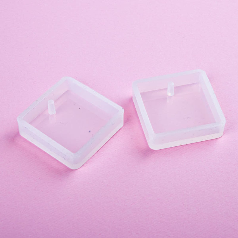 Thistle Resin Mould   Silicone Jewellery Mould - Square Earring Moulds (Set of 2) Resin Craft Moulds