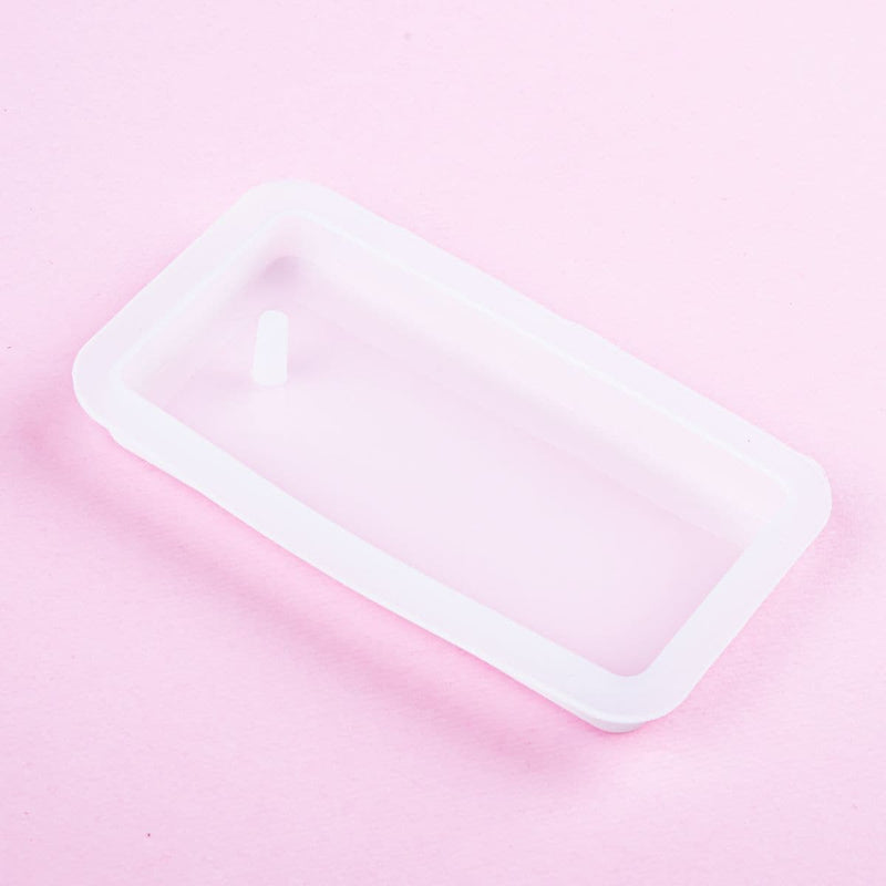 Misty Rose Resin Mould   Silicone Keyring Mould - Rectangle Key Ring Resin Craft Moulds