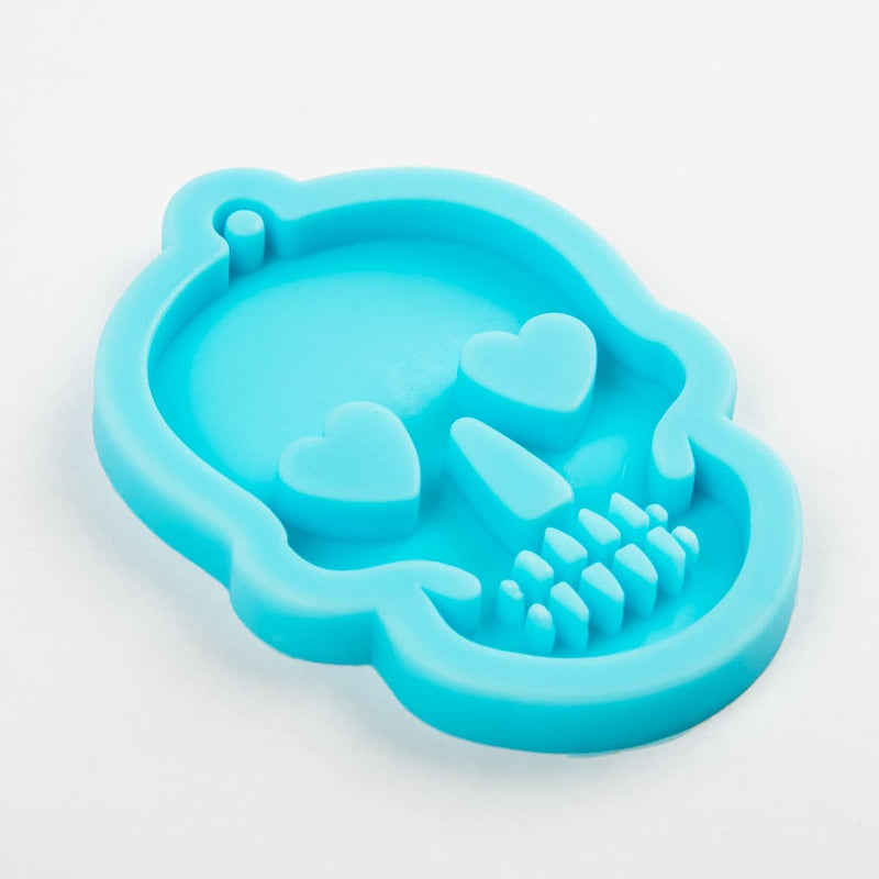 Dark Turquoise Resin Mould   Silicone Keyring Mould - Sugar Skull Resin Craft Moulds