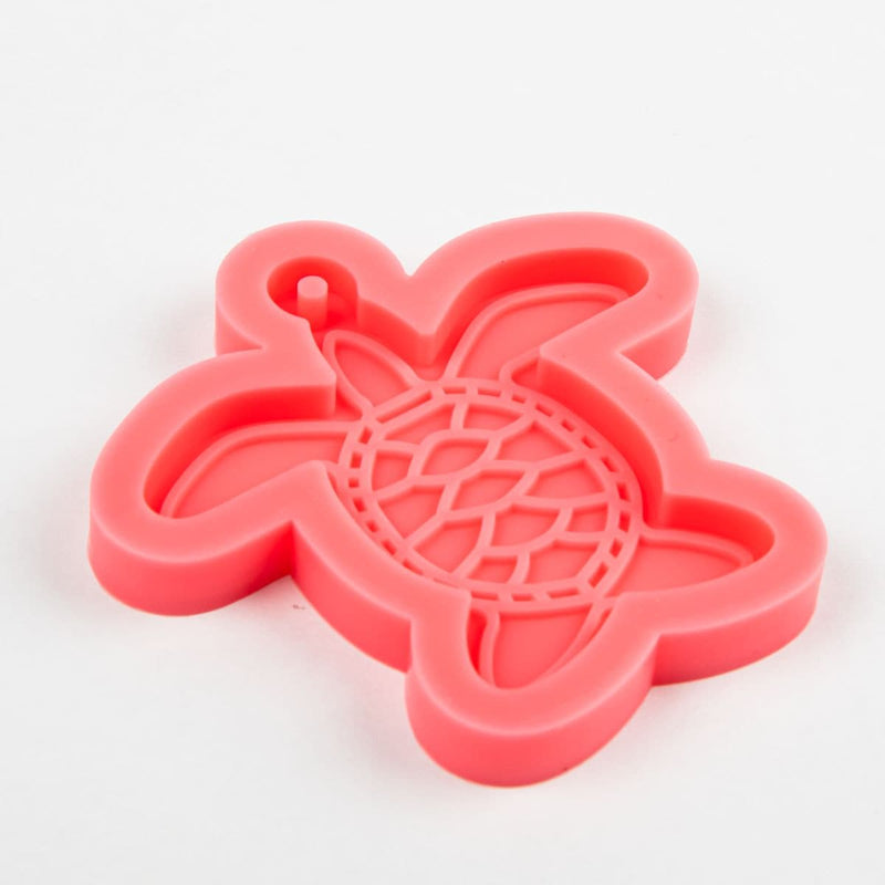 White Smoke Resin Mould   Silicone Keyring Mould - Turtle Resin Craft Moulds