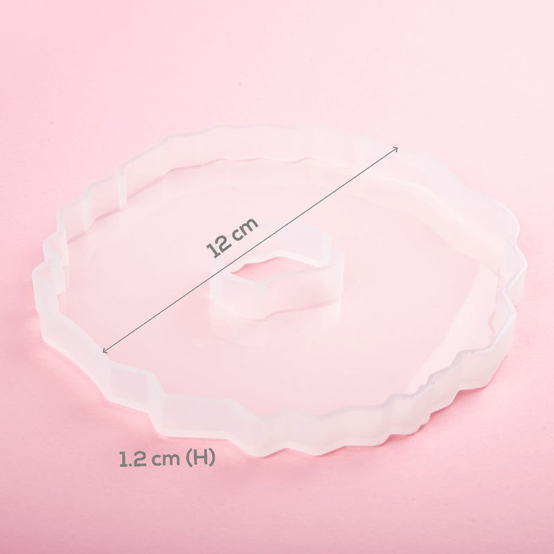 Misty Rose Resin Mould   Silicone Mould Geode Coaster-Coaster D2 Resin Craft Moulds