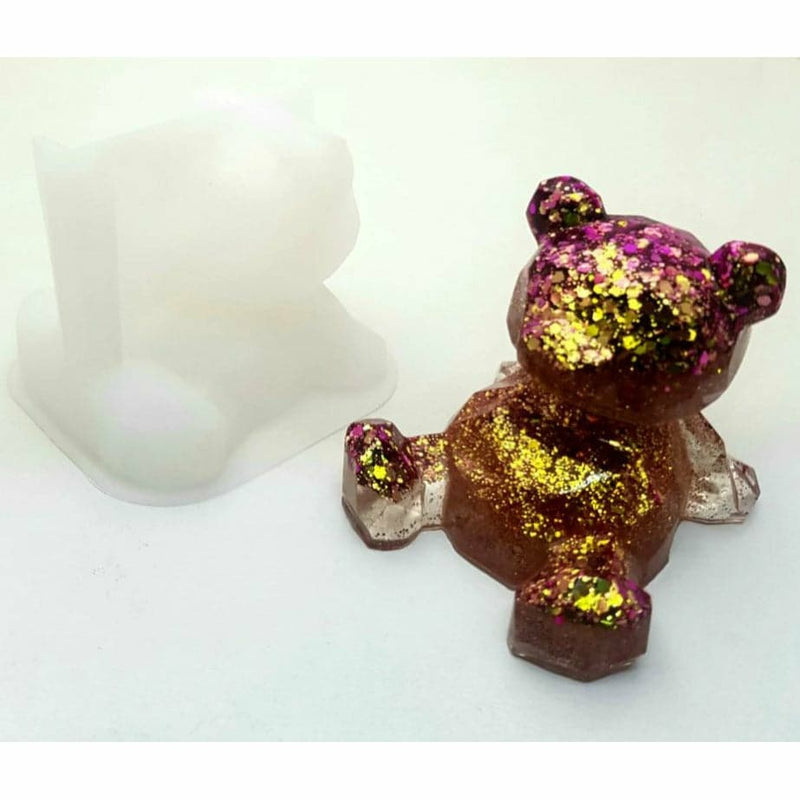 Beige Resin Mould   Sitting Teddy Bear Mould Resin Craft Moulds