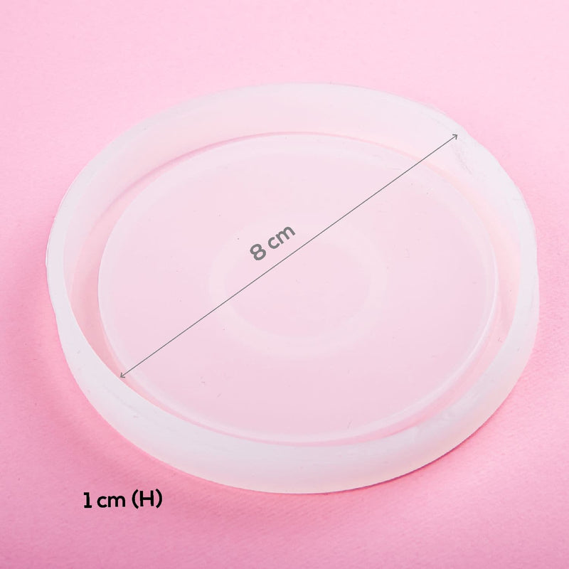 Pink Resin Mould   Small Round Edge Coaster Mould Resin Craft Moulds