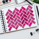 Lavender The Paper Mill Decorative Stencil-Herringbone Brick 20x20cm Stencils and Templates
