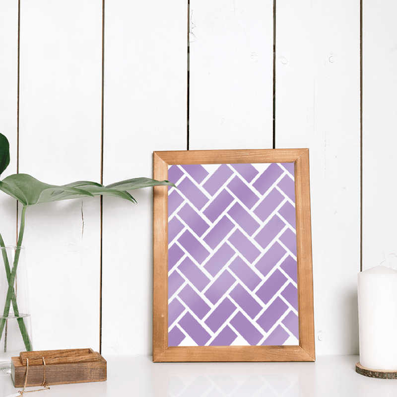 Lavender The Paper Mill Decorative Stencil-Herringbone Brick 20x20cm Stencils and Templates