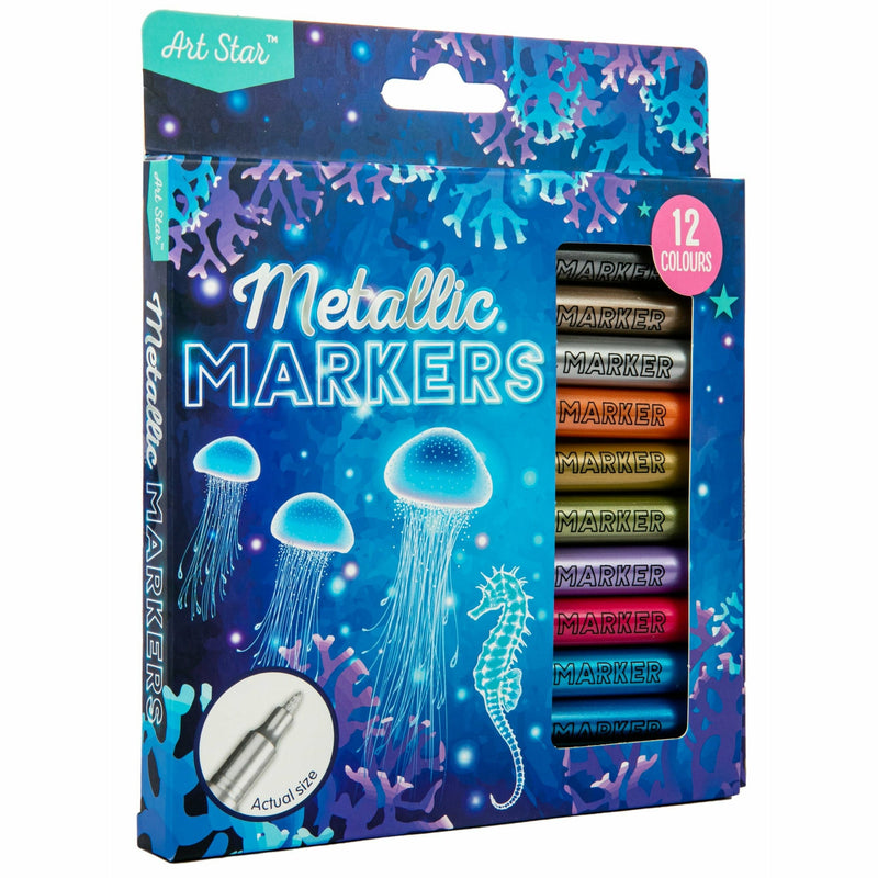 Dark Slate Blue Art Star Metallic Markers (12 Pack) Kids Markers