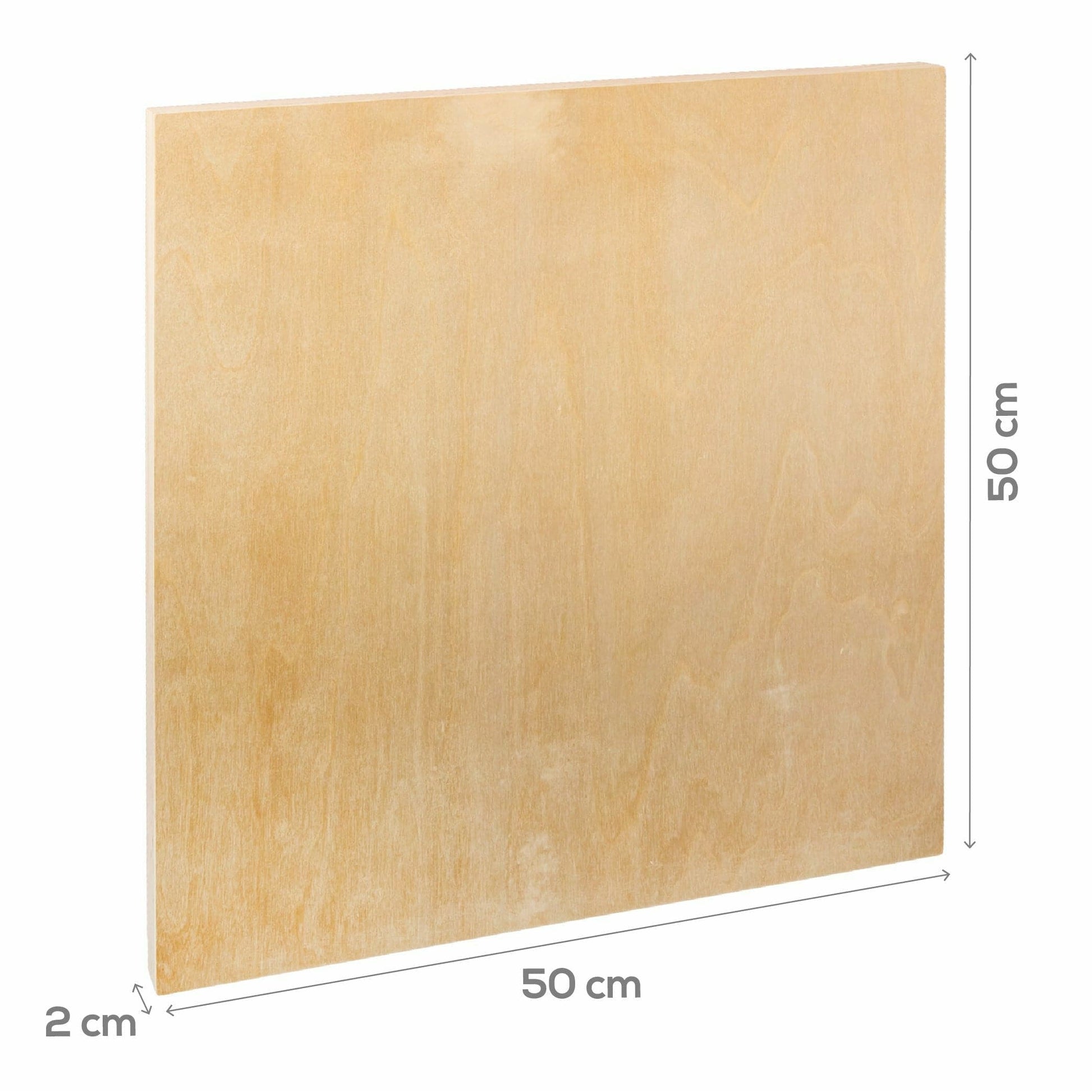 Tan The Art Studio Wooden Panel 50x50cm 20mm Deep Canvas and Painting Surfaces