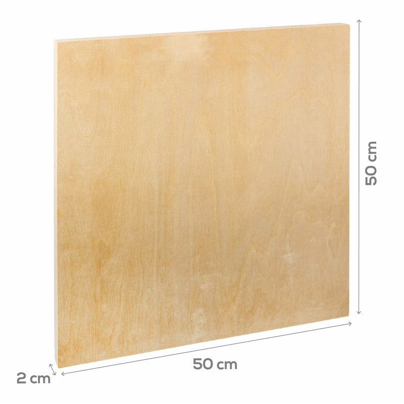 Tan The Art Studio Wooden Panel 50x50cm 20mm Deep Canvas and Painting Surfaces