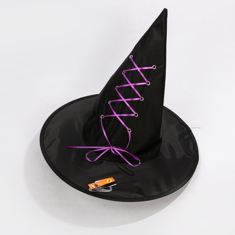 Lavender Halloween Lace Up Witch Hat Purple Halloween