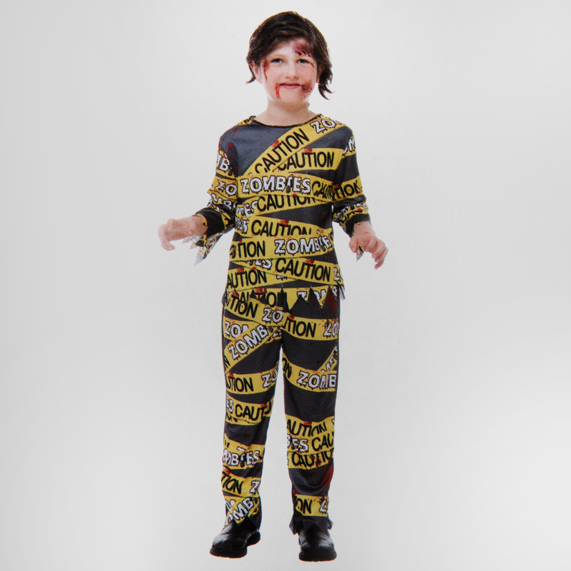 Light Gray Halloween Bio-Hazard Zombie Kids Costume Extra Large Halloween