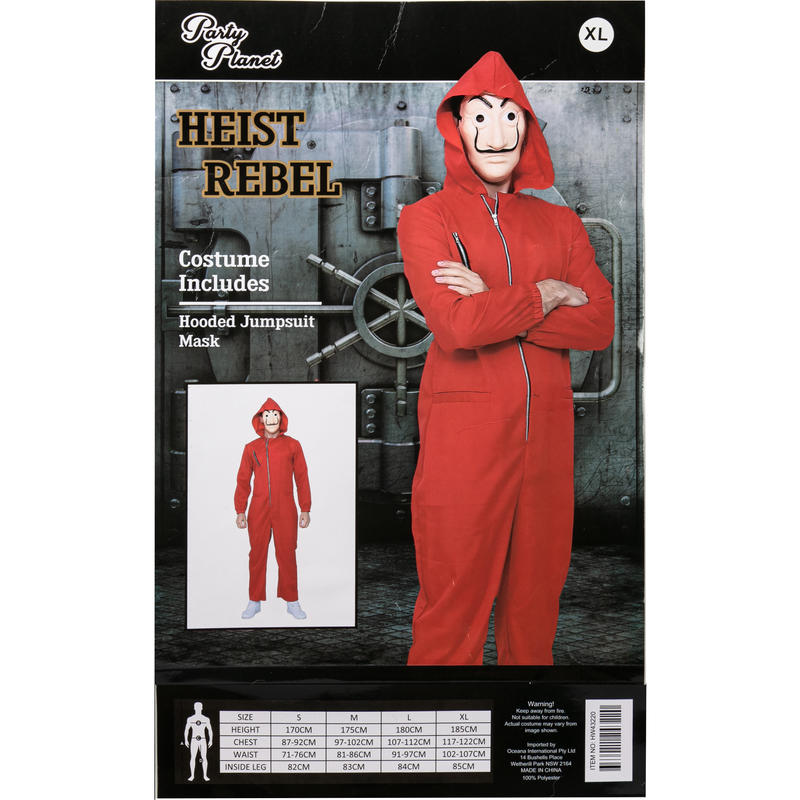 Tan Halloween Heist Rebel Costume Extra Large Halloween