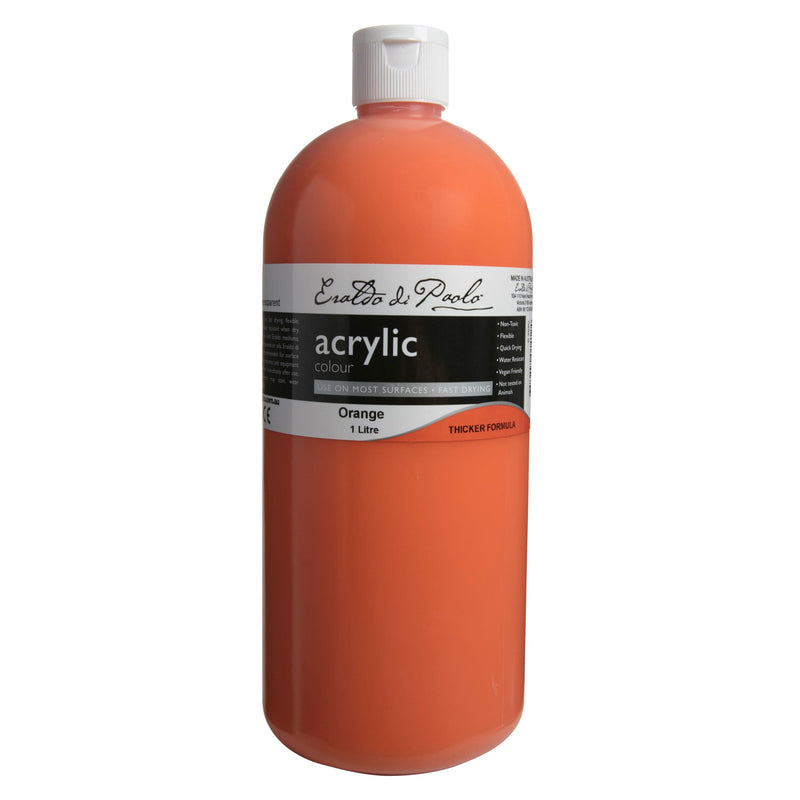 White Smoke Eraldo di Paolo Acrylic Paint 1Lt Orange Acrylic Paints