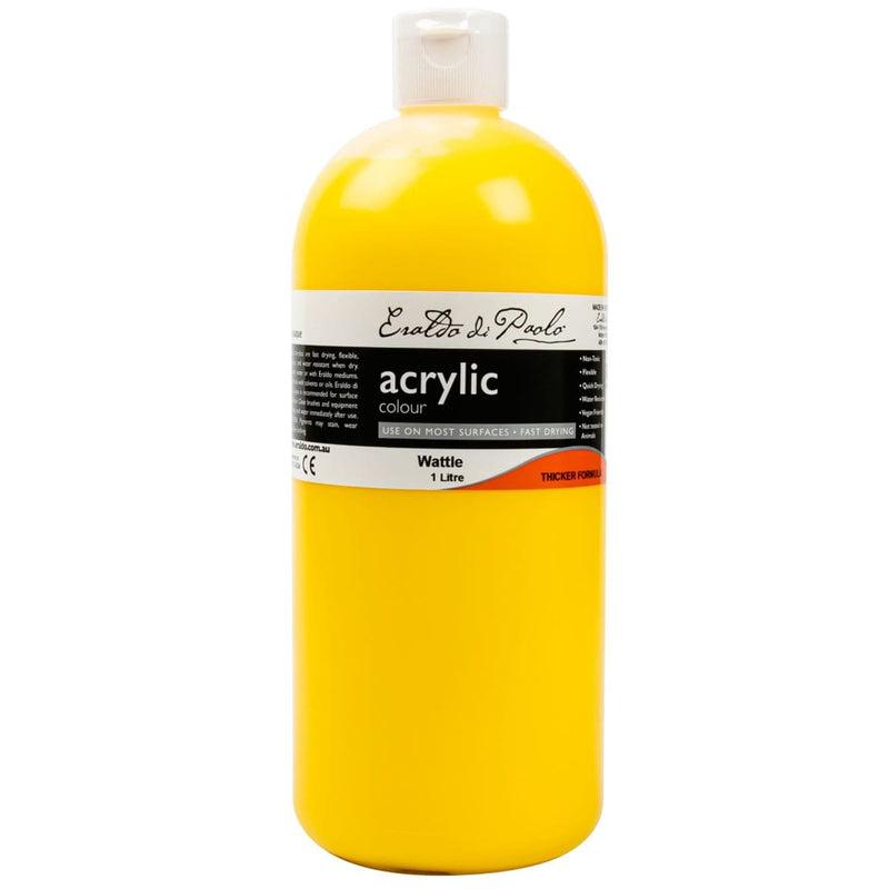 Gold Eraldo Acrylic Paint 1Lt - Wattle Acrylic Paints