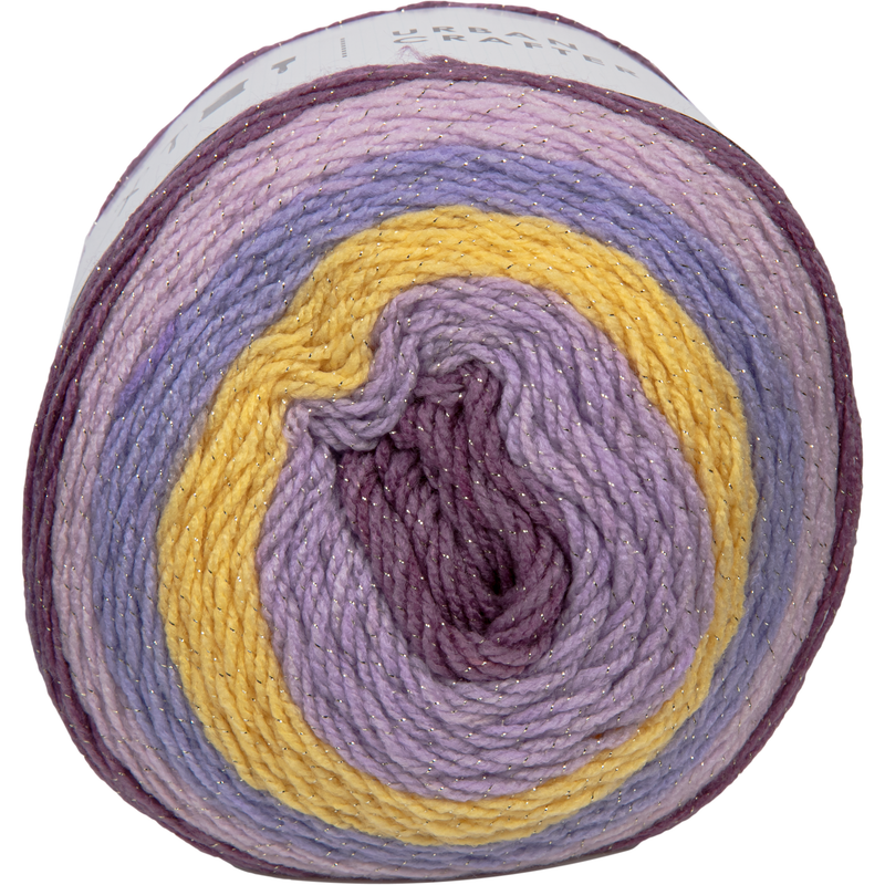 Light Slate Gray Urban Crafter Glitz Sparkle Yarn 94% Acrylic 6% Glitter Polyester 150G- Purple Haze Knitting and Crochet Yarn