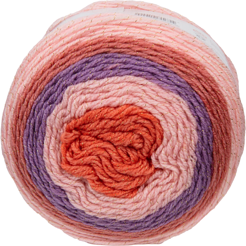 Rosy Brown Urban Crafter Glitz Sparkle Yarn 94% Acrylic 6% Glitter Polyester 150G- Mexican Fiesta Knitting and Crochet Yarn