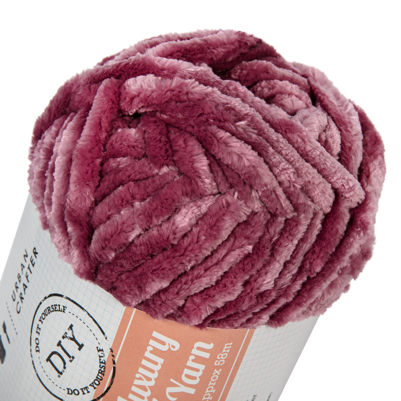 Urban Crafter Luxury Velvet Yarn 100 Polyester 200g Pinot