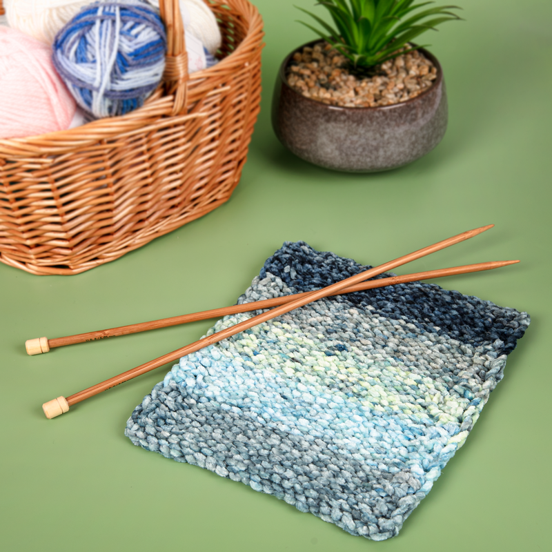 Dark Sea Green Urban Crafter Velvet Ombre 100% Polyester 200g- Starry Night Knitting and Crochet Yarn