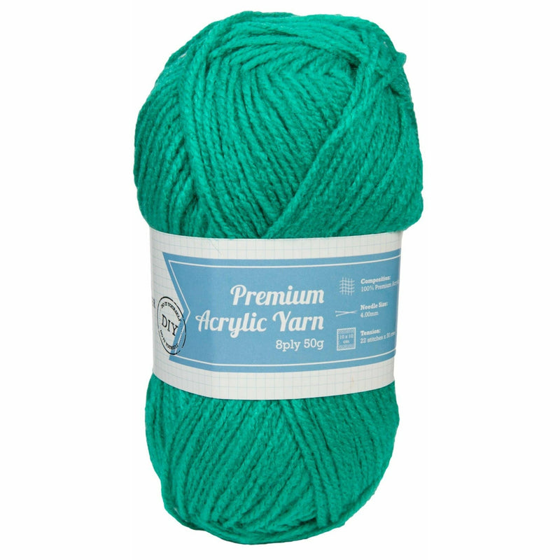 Urban Crafter 100 Premium Acrylic YarnEmerald, 8 Ply, 50g