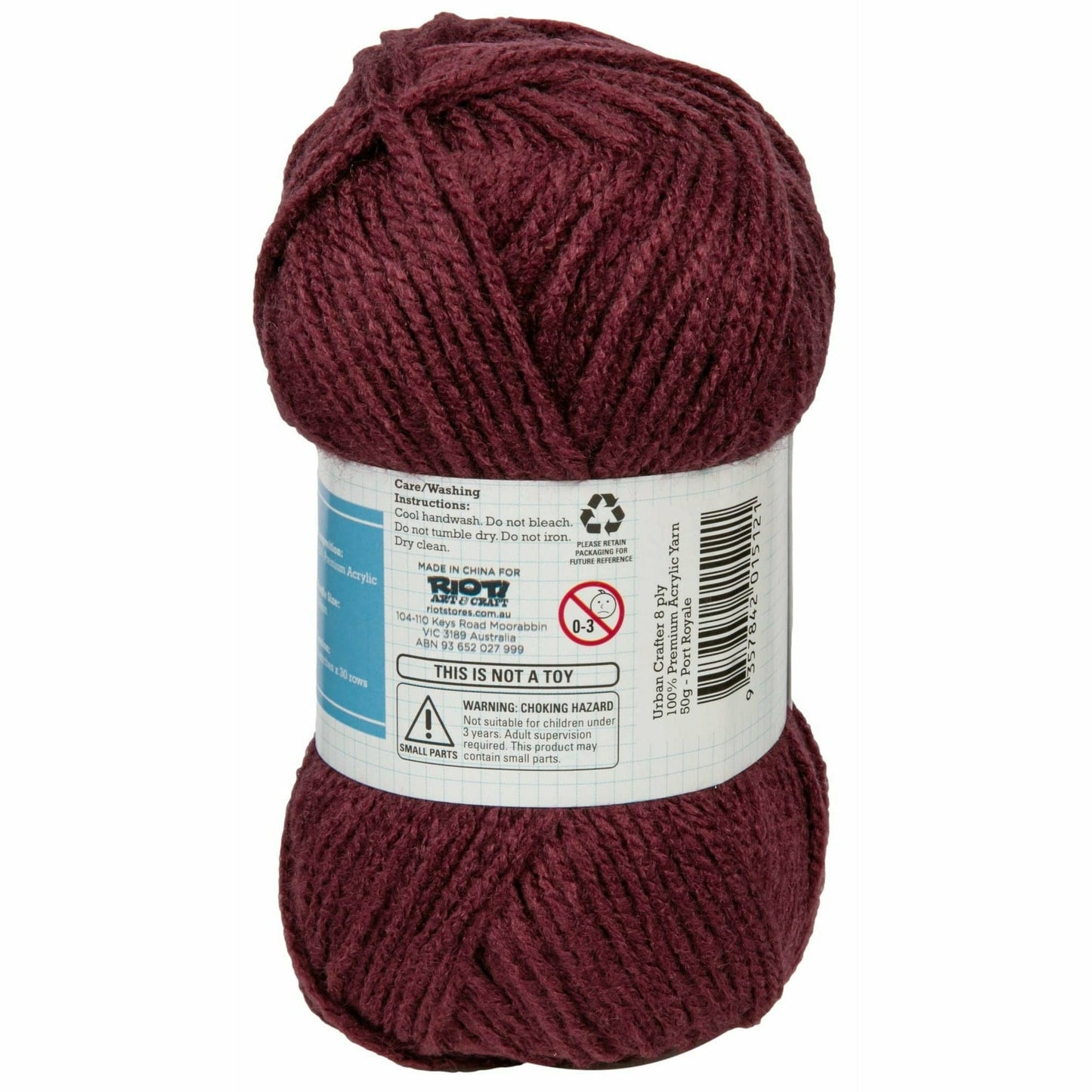 Dark Slate Gray Urban Crafter 100% Premium Acrylic Yarn-Port Royale, 8 Ply, 50g Knitting and Crochet Yarn