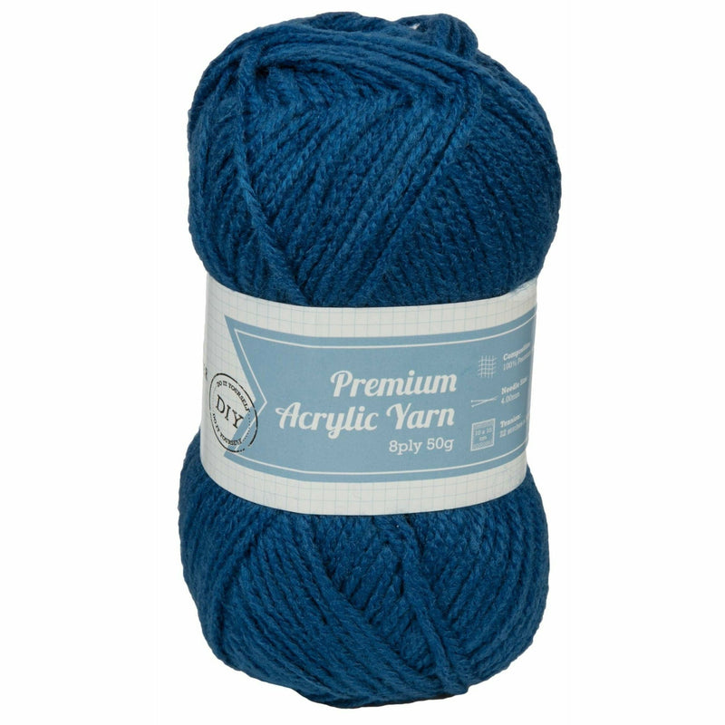 Dark Slate Gray Urban Crafter 100% Premium Acrylic Yarn-Blue Wing, 8 Ply, 50g Knitting and Crochet Yarn