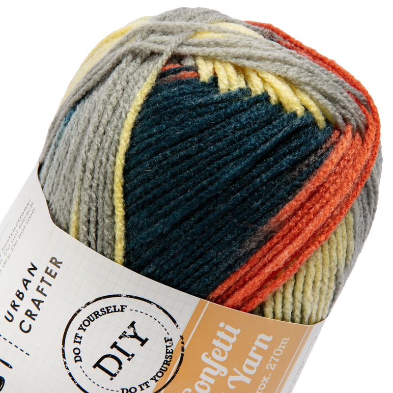 Rosy Brown Urban Crafter Confetti Printed Yarn 100% Premium Acrylic 100g 8ply- Euro Nights Knitting and Crochet Yarn