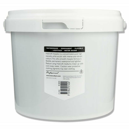 Light Gray Holcroft Professional Acrylic Impasto Paint-Carbon Black 2 Litre Acrylic Paints