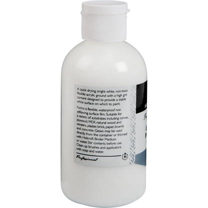Light Gray Holcroft  Professional Acrylic Clear Gesso 250mL Acrylic Paints