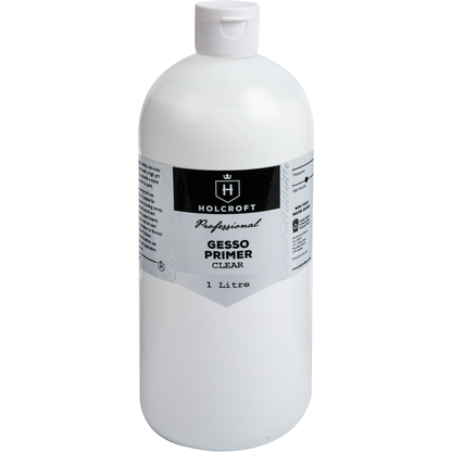 Light Gray Holcroft  Professional Acrylic Clear Gesso 1 Litre Acrylic Paints