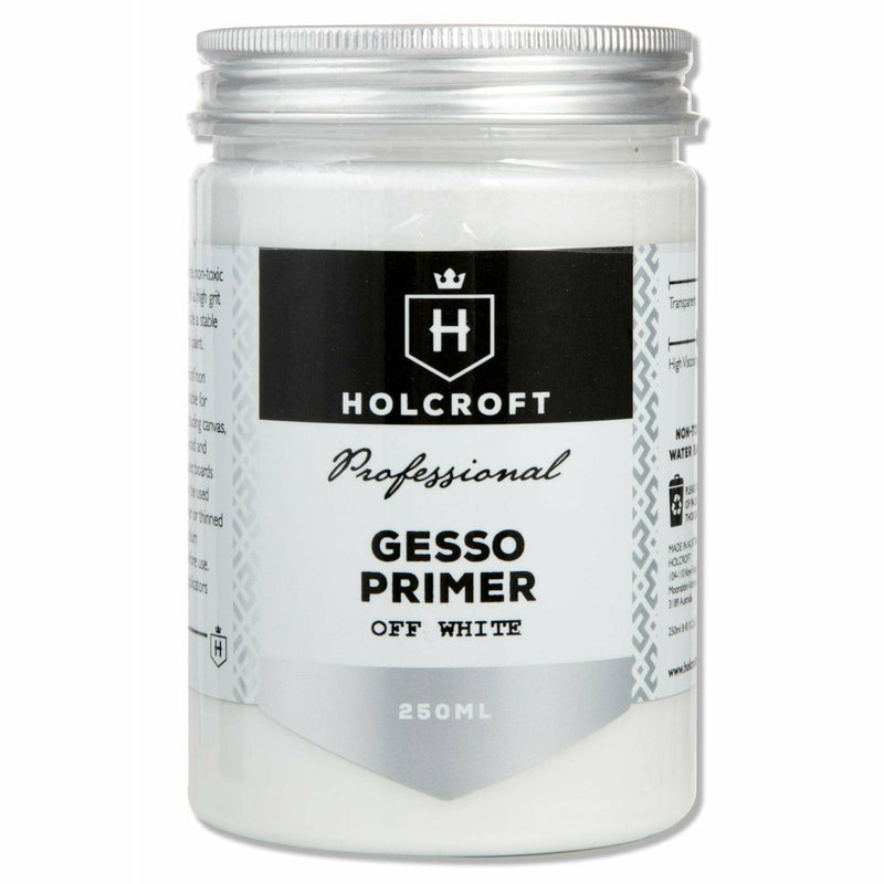 Light Gray Holcroft  Professional Acrylic Off White Gesso 250mL Acrylic Paints