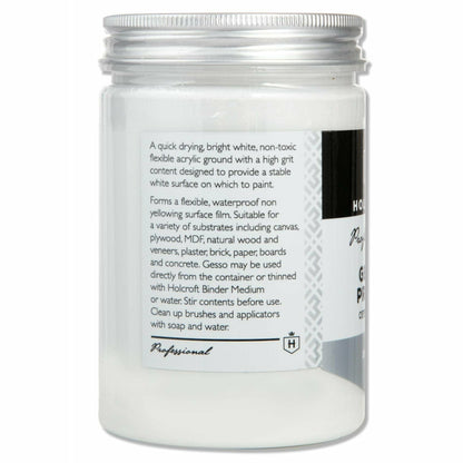 Light Gray Holcroft  Professional Acrylic Off White Gesso 250mL Acrylic Paints