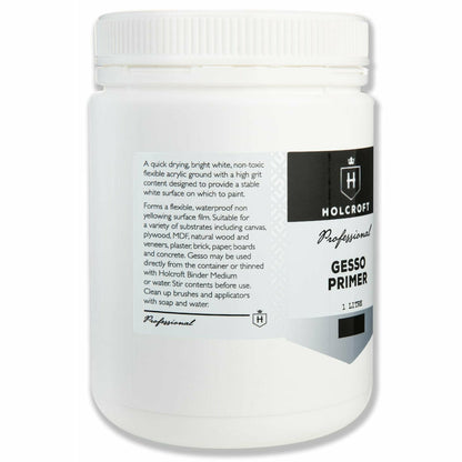 Lavender Holcroft  Professional Acrylic White Gesso 1 Litre Acrylic Paints