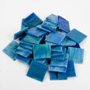Dark Cyan Glass Mosaic Tile 25x25mm 200g Green / Blue / White Mosaic Supplies