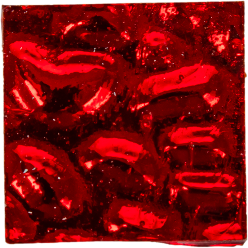 Dark Red Glass Mosaic Tile 25x25mm 200g Reflex Red Legacy Mosaic Supplies