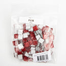 White Smoke Glass Mosaic Tiles 10x10mm 100gm Crystal Burgundy Mosaic Supplies