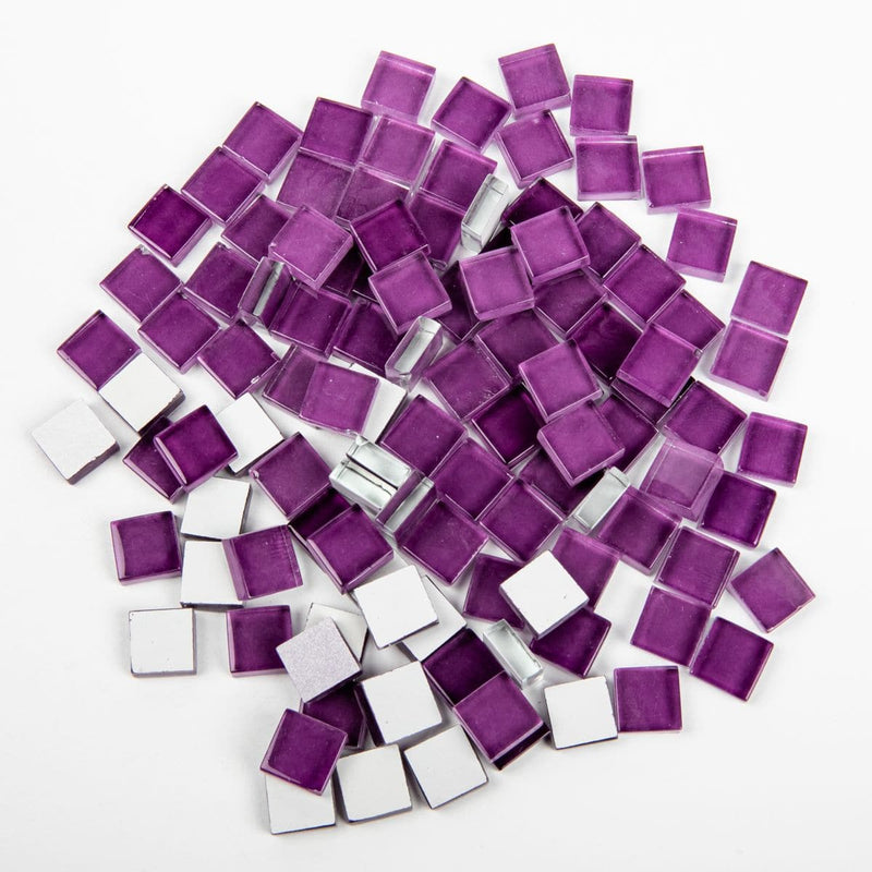 Dark Slate Gray Glass Mosaic Tiles 10x10mm 100gm Crystal Dark Purple Mosaic Supplies