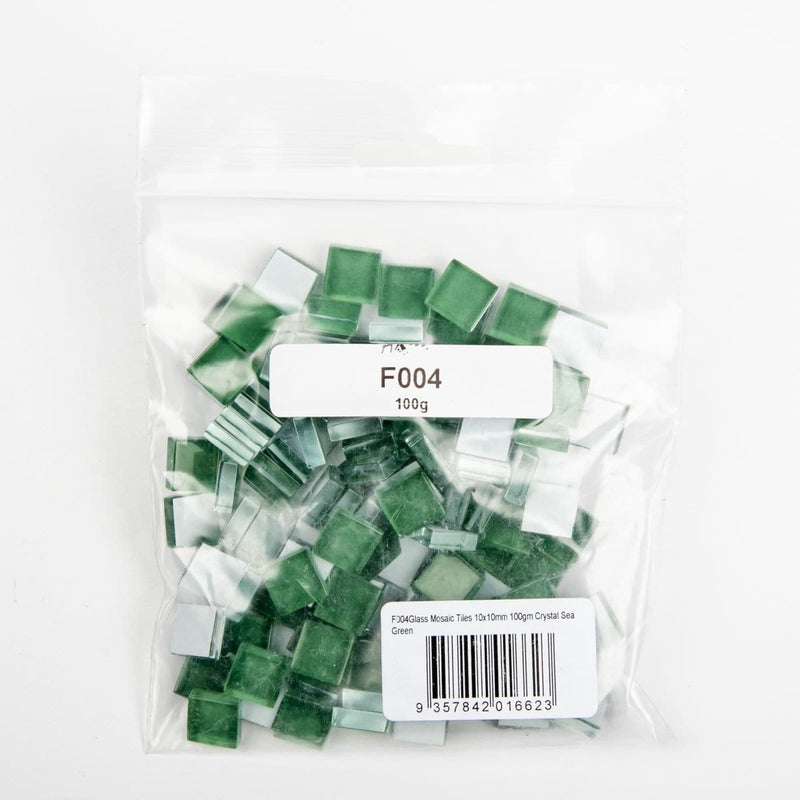 White Smoke Glass Mosaic Tiles 10x10mm 100gm Crystal Sea Green Mosaic Supplies