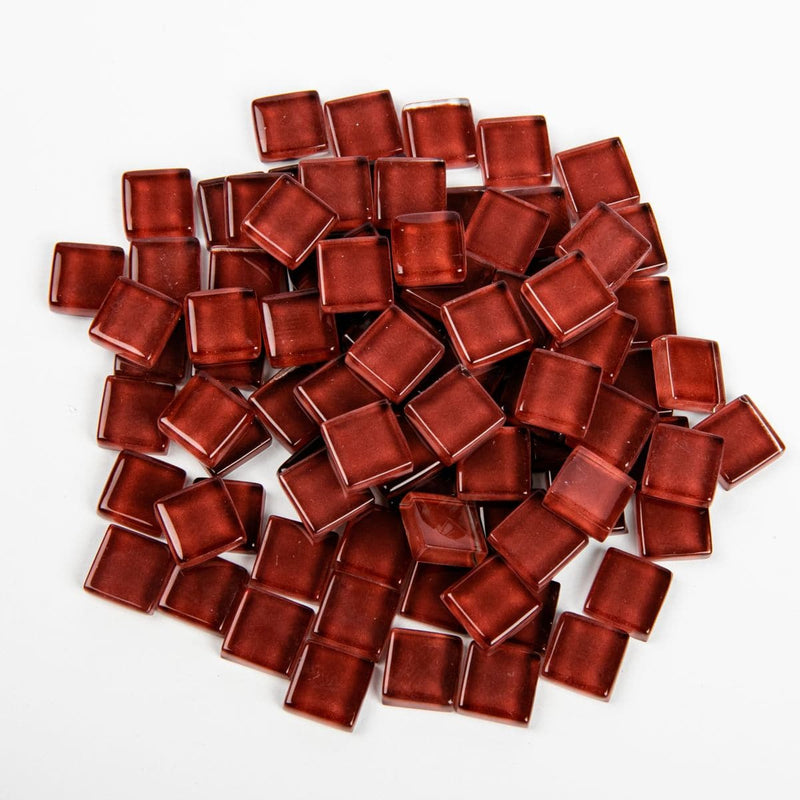 Brown Glass Mosaic Tiles 10x10mm 100gm Crystal Dark Violet Mosaic Supplies