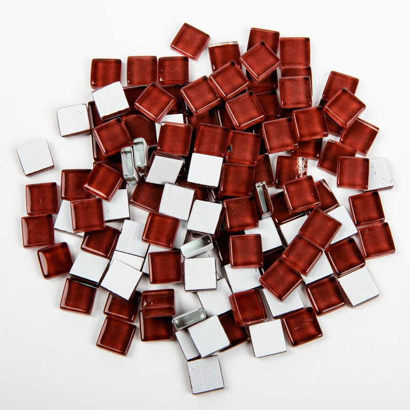 Dark Red Glass Mosaic Tiles 10x10mm 100gm Crystal Dark Violet Mosaic Supplies