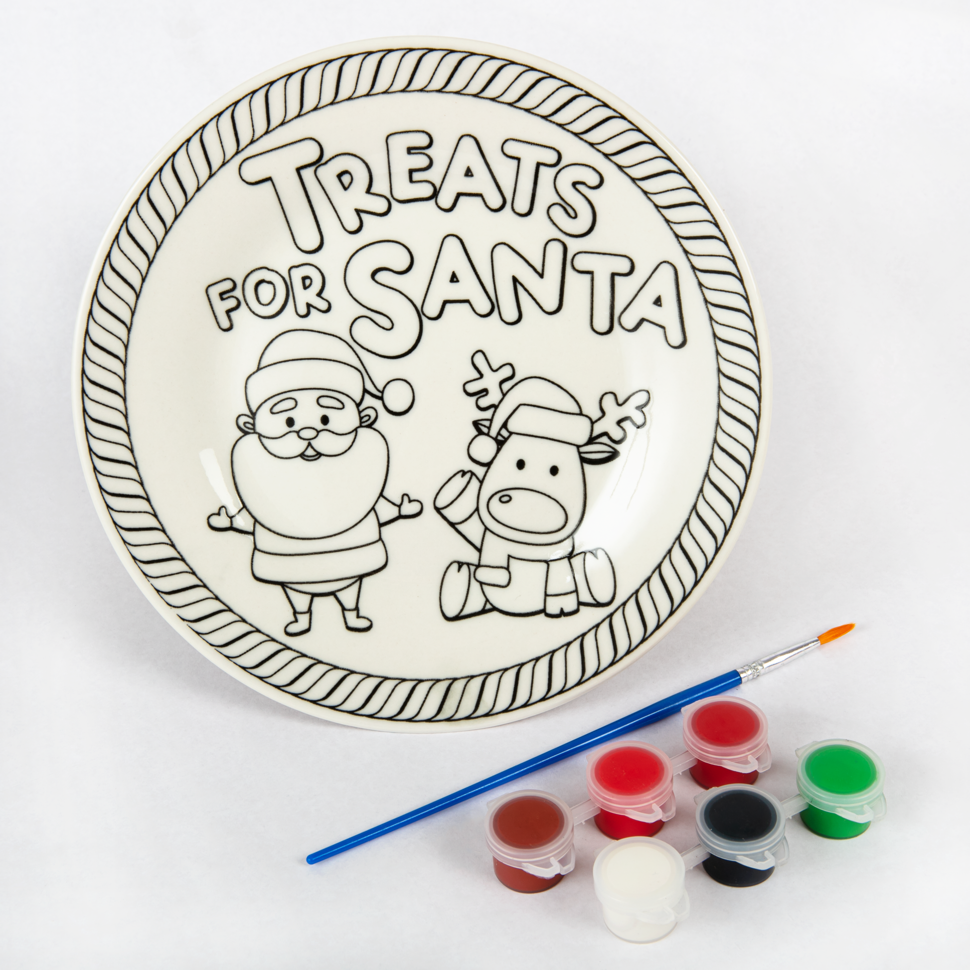 Beige Art Star Christmas Treats for Santa Plate Kit Christmas