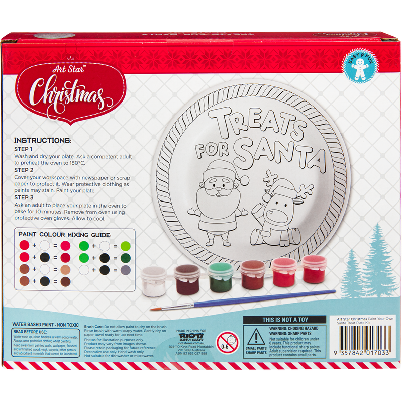 Lavender Art Star Christmas Treats for Santa Plate Kit Christmas