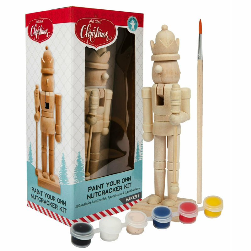 Gray Art Star Paint Your Own Nutcracker Kit Makes 1 Christmas