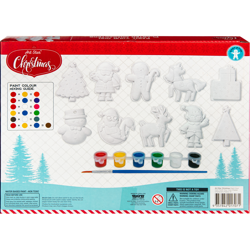 Beige ArtStar Christmas Paint Your Own Plaster Character Kit Makes 10 Christmas