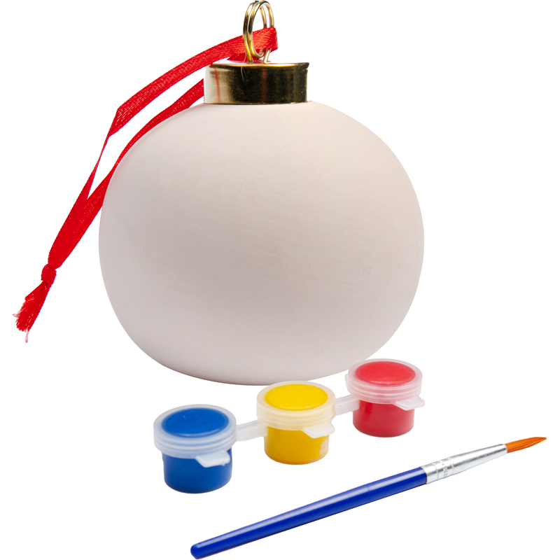 Light Gray Art Star Christmas Paint Your Own Ceramic Round Bauble Kit Makes 1 Christmas